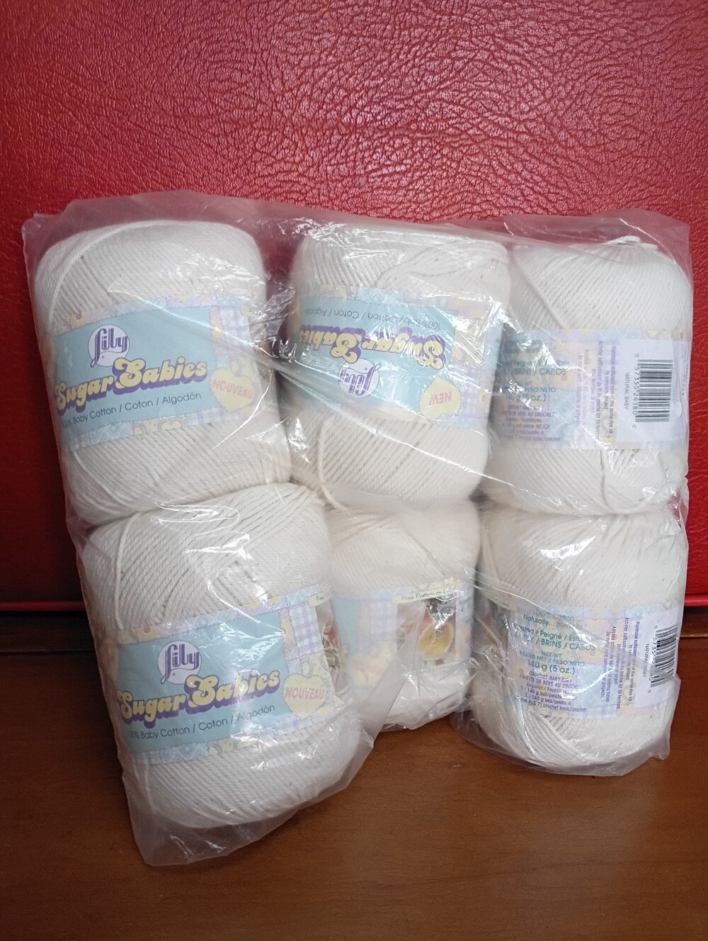 Lily Sugar Babies Baby Cotton Yarn - Cream/Natural
